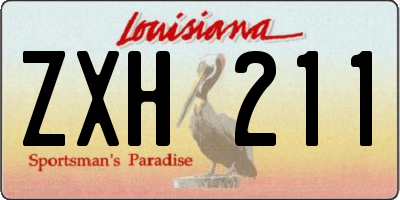 LA license plate ZXH211