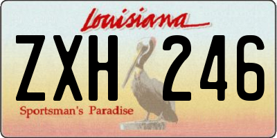 LA license plate ZXH246