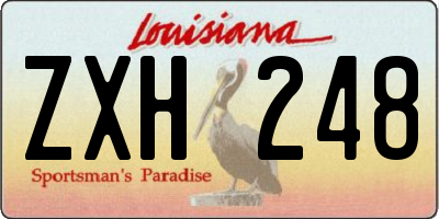 LA license plate ZXH248