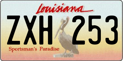 LA license plate ZXH253