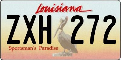 LA license plate ZXH272