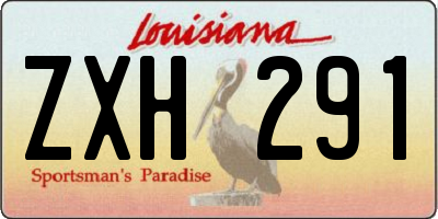LA license plate ZXH291