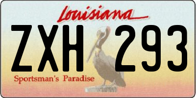 LA license plate ZXH293