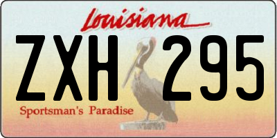 LA license plate ZXH295