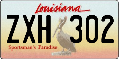 LA license plate ZXH302