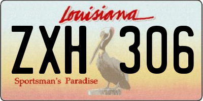 LA license plate ZXH306