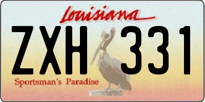 LA license plate ZXH331