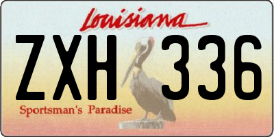 LA license plate ZXH336