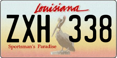 LA license plate ZXH338