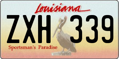 LA license plate ZXH339