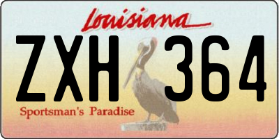 LA license plate ZXH364