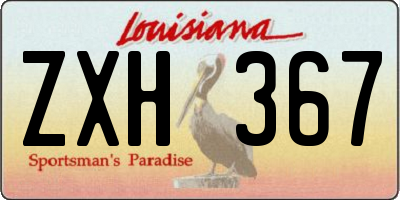 LA license plate ZXH367