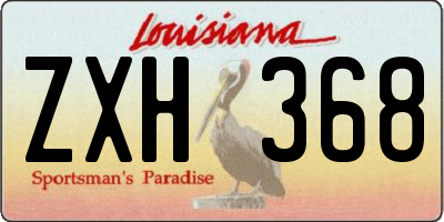 LA license plate ZXH368