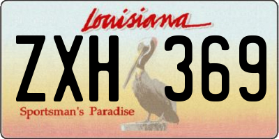 LA license plate ZXH369