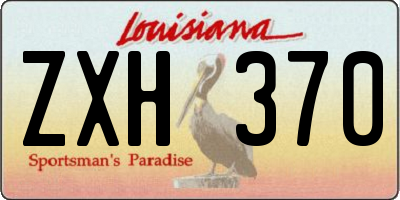 LA license plate ZXH370