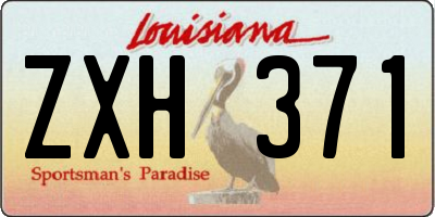 LA license plate ZXH371