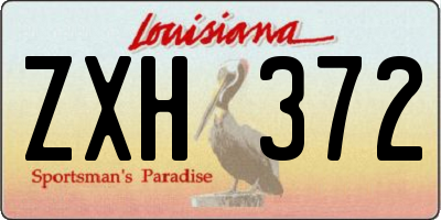 LA license plate ZXH372
