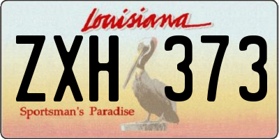 LA license plate ZXH373