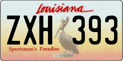 LA license plate ZXH393