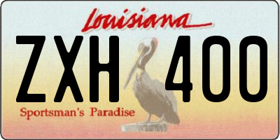 LA license plate ZXH400