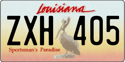 LA license plate ZXH405