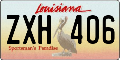 LA license plate ZXH406