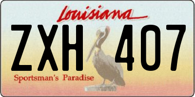 LA license plate ZXH407