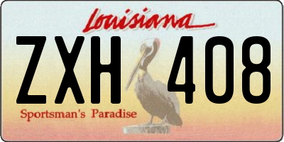 LA license plate ZXH408