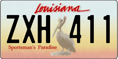 LA license plate ZXH411