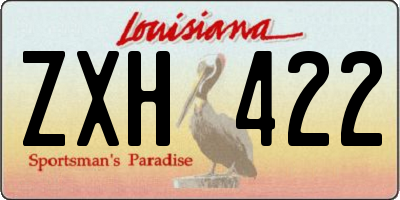 LA license plate ZXH422