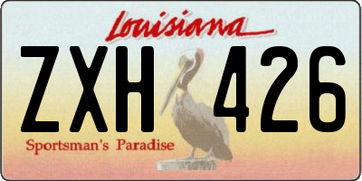 LA license plate ZXH426