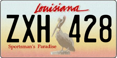 LA license plate ZXH428