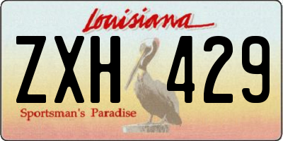 LA license plate ZXH429
