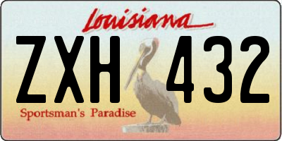 LA license plate ZXH432