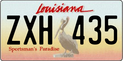 LA license plate ZXH435