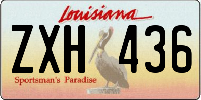 LA license plate ZXH436