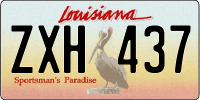 LA license plate ZXH437