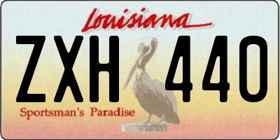 LA license plate ZXH440