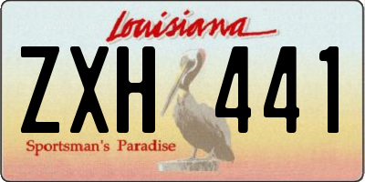 LA license plate ZXH441