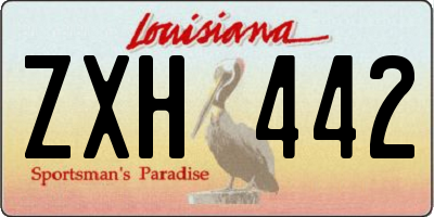 LA license plate ZXH442
