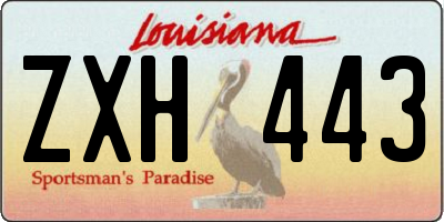 LA license plate ZXH443