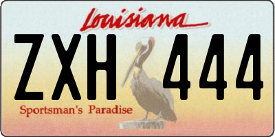 LA license plate ZXH444