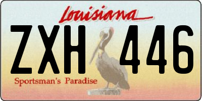 LA license plate ZXH446