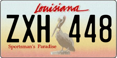 LA license plate ZXH448