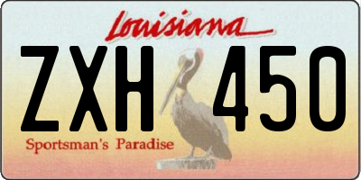 LA license plate ZXH450