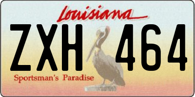 LA license plate ZXH464