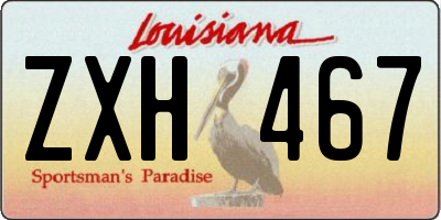 LA license plate ZXH467