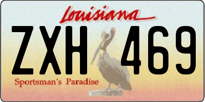 LA license plate ZXH469