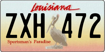 LA license plate ZXH472