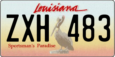 LA license plate ZXH483